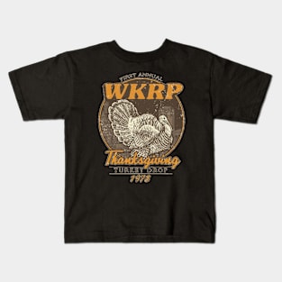 First Annual WKRP Turkey Drop 1978 Thanksgiving Kids T-Shirt